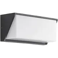 LINDBY LED-wandlamp buiten Malim , zwart, Aluminium, Modern, LED wandlamp buiten