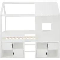 Vente-unique Hutbed hout wit 90 x 190 cm VALESKIA
