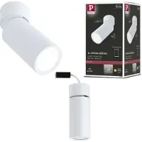 Paulmann LED plafondlamp Turnal Coin wit, metaal, 2.700 K Coin, dimbaar, wit / opaal, Woon-/ Eetkamer, metaal, Modern, downlight