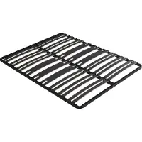 Vente-unique Bedbodem met latten 160 x 200 cm - 2 x 15 latten - 3 verstevigde ondersteuningszones voor de rug - Zonder poten - Zwart - CERRISI van YSMÉE