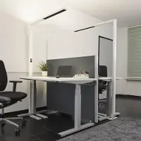 Arcchio Vloerlamp Jolinda, dimbaar, wit / opaal, Werkkamer / Kantoor, Aluminium, Modern