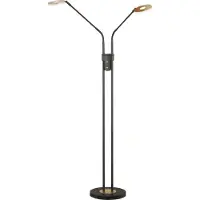 FISCHER&HONSEL GMBH 2-lichts leeslamp Dent zwart met goud