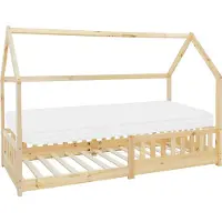 ECD-Germany Kinderbed Narvik | hout naturel 111x37x25 cm kinderbedden | NADUVI