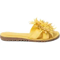 Lazamani Slippers Dames Geel Leer | Maat 38