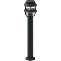 LINDBY Tuinpadverlichting Alvaro, dimbaar, zwart, Aluminium, Modern, Tuinpad verlichting