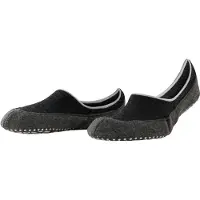 Falke Cosyshoe Noppen op de zool wol huissokken heren zwart - maat 39-40
