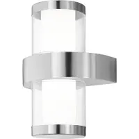 Eglo BEVERLY 1, Buitenwandlamp, RVS, Kunststof, RVS, IP44, Klasse I, Wit