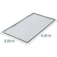 Pricenet Voortentvloer met opblaasbare rand, 3 x 4 meter, ter bescherming tegen overstromingen