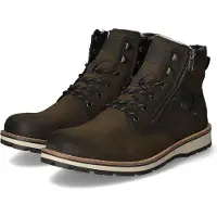 Rieker Veterboots grijs / olijfgroen
