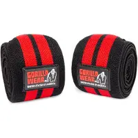 Gorilla wear Knee Wraps - Zwart/Rood - 98 inch / 250 cm