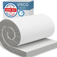 Bestschlaf Visco Topper 90x200 cm – 8 cm Hoog – Traagschuim Matras Topper met Hoeklussen en ademende Nethoes