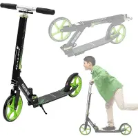 HAUKI City scooter groen opvouwbaar en in hoogte verstelbaar Scooter met XXL wielen - Tetroller & Kickscooter