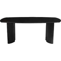 Vente-unique Eettafel voor 8 personen van mangohout - Zwart - TAMENIA van Maison Céphy