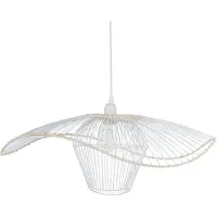 Beliani LUNGA - Hanglamp - Wit - Rotan