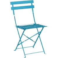 Bolero Inklapbare stalen stoelen Bolero, weerbestendig, blauw, 2 stuks