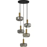 LINDBY Hanglampe , Hildur, dimbare, Grijs, Eetkamer, Glas
