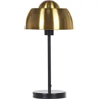 Beliani Tafellamp, Tafellamp goud / zwart 44 cm rond SENETTE