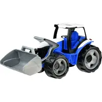 Lena GIGA TRUCKS tractor met frontlader, tractor, 3 jaar/leeftijd, plastic, blauw, grijs, wit