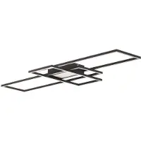 LINDBY Plafondlamp , Ismera, dimbare, Zwart, Woonkamer, Metaal, Modern