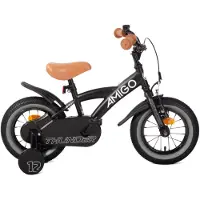AMIGO Spiel + Freizeit GmbH Jongensfiets Thunder 12 Inch 21 cm Jongens Terugtraprem Zwart/Wit