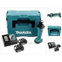 Makita Speciale zagen, DCO 180 RTJ Accu Roterende Snijder 18V + 2x Accu 5,0Ah + Lader + Makpac