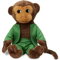 Peppi Pitkätossu Knuffels 'Herr Nilsson' lichtbruin / donkerbruin / groen / zwart