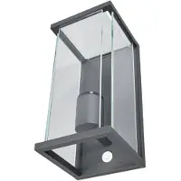 LUCANDE Wandlamp buiten met bewegingssensor Annalea, zwart, Aluminium, Modern
