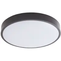 LINDBY Slimme plafondlamp Innes, dimbaar, zwart, Woon-/ Eetkamer, metaal, Modern, Slimme plafondlamp
