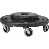 Rubbermaid Brute afvalbak, 166,5 l, rond, UV-blokkering, L 612 x B 717 x H 796 mm, polyethyleen, zwart