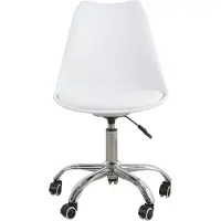 Vdd Draaibare Stoel - Hoogte Verstelbaar - Kunstleer - 42 cm Zitdiepte - Wit