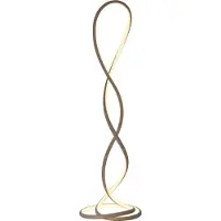 Paul Neuhaus LED-vloerlamp Twist, dimbaar, crème / amber, Woon-/ Eetkamer, Aluminium, Modern, LED vloerlamp