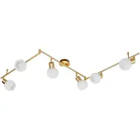 LINDBY Plafondlamp , ELAINA, dimbare, Goud / Messing, Woonkamer, Metaal, Modern