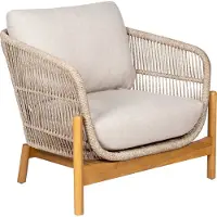 Ebuy24 Fauteuil Terracina Acacia Bruin/Beige