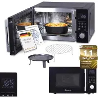 Sommertal 4-in-1 magnetron MW2200 25 l - Touch, grill, hete lucht, 8 programma's, timer tot 99 minuten, kinderslot, snelstart, rooster, knapperige pan