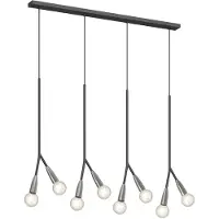 LUCANDE Hanglamp Carlea , dimbaar, zwart, Woon-/ Eetkamer, metaal, Modern, hanglamp