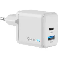 XLayer Oplader 38W 1 x USB-C 30W 1 x USB-A 18W Wit