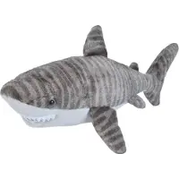 Wild republic Knuffel Tijgerhaai Junior 38 Cm Pluche Grijs/wit