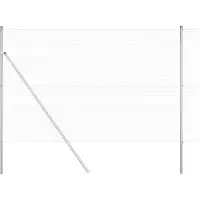vidaXL gelast draadhek met grondbevestiging 10 x 1,5 m Zilverkleurig