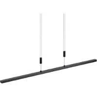 LINDBY Hanglamp Arneja, dimbaar, zwart, Woon-/ Eetkamer, Aluminium, Modern