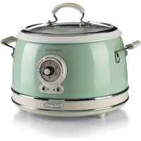 Ariete 2904/04 - Vintage Slowcooker - XL Rijstkoker - 3.5 Liter inhoud - 700 Watt - warmhoudfunctie - Groen
