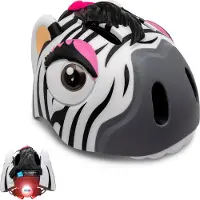 Crazy Safety Zebra, fietshelm, junior, zwart/wit