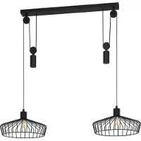 Eglo Eetkamer Hanglamp Winkworth Met Twee Kappen