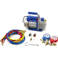 HBM Vacuümpomp 1 Traps met 2 Voudige Manometerset 60 Liter Per Minuut