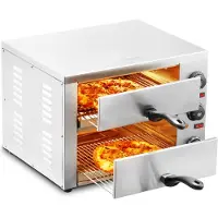Vevor 12-inch 1700W elektrische pizzaoven voor op het aanrecht met temperatuurregeling en timer van 0-60 minuten