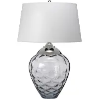 Elstead Lighting Tafellamp Samara, alu / grijs / zink, Woon-/ Eetkamer, Glas, Design, Tafellamp