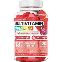 Vitastrong Multivitamine Gummies - Aardbei, 120 gummies, Energie & Weerstand 120 St