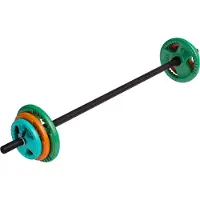 Gorilla Sports Aerobic Halterset 20 kg Gripper Gietijzer Rubber Coating - Veersluiting