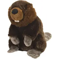 Wild republic knuffel bever junior 20 cm pluche bruin