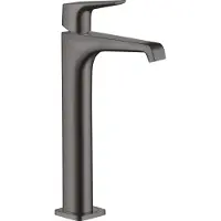 Hansgrohe Citterio E Ééngreeps wastafelmengkraan 250 met hendelgreep voor waskommen afvoergarnituur Brushed Black Chrome, 36113340