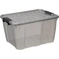 PLAST TEAM Vertriebs GmbH plast team 22320805, opbergbox HOME BOX, 30 liter, grijs